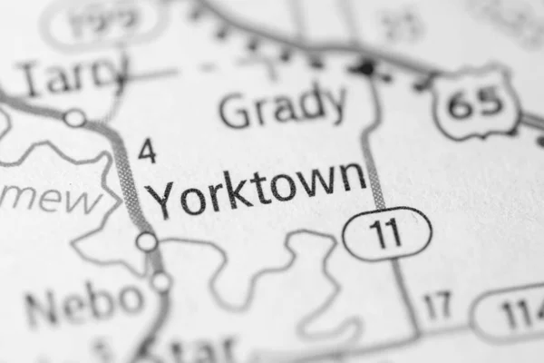 Yorktownban Arkansas Ban Amerikai Térkép — Stock Fotó