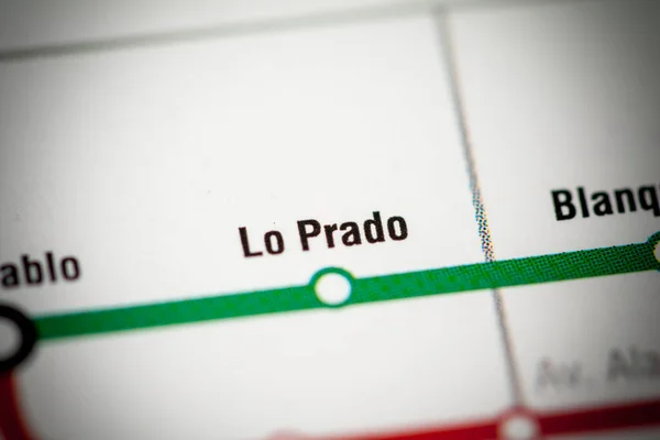 Estação Prado Mapa Metrô Santiago — Fotografia de Stock