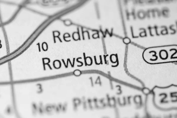 Rowsburg Ohio Här Usa Karta — Stockfoto