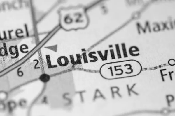 Louisville Ohio Abd Haritası — Stok fotoğraf