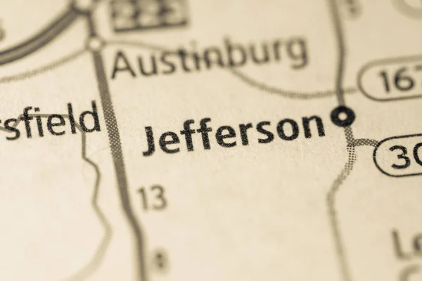 Jag Heter Jefferson Ohio Här Usa Karta — Stockfoto