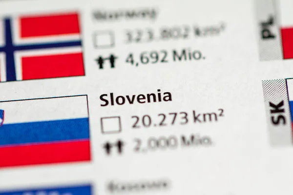 Slovinsko Geografický Koncept Uzavírá Záběr — Stock fotografie