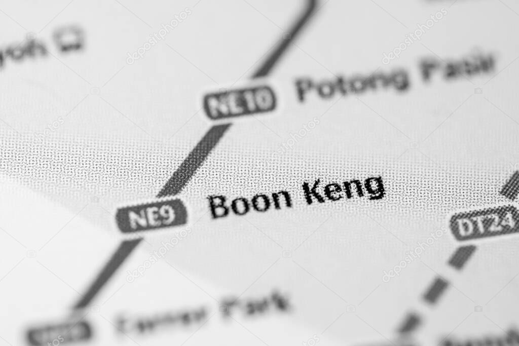 Boon Keng Station. Singapore Metro map.