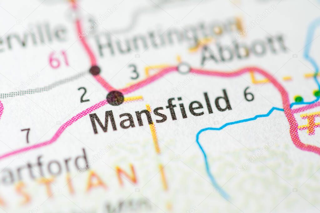 Mansfield. Arkansas. USA map