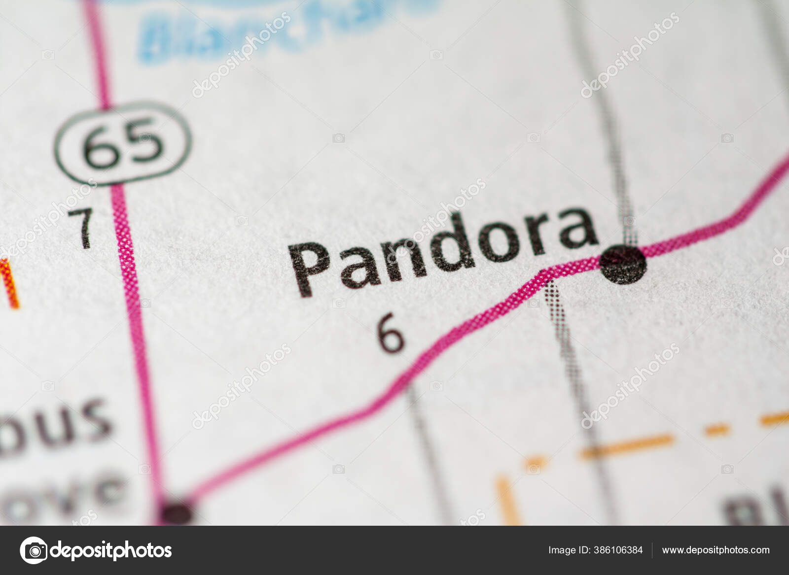 Pandora Ohio Mapa Usa fotografía de stock © aliceinwonderland2020