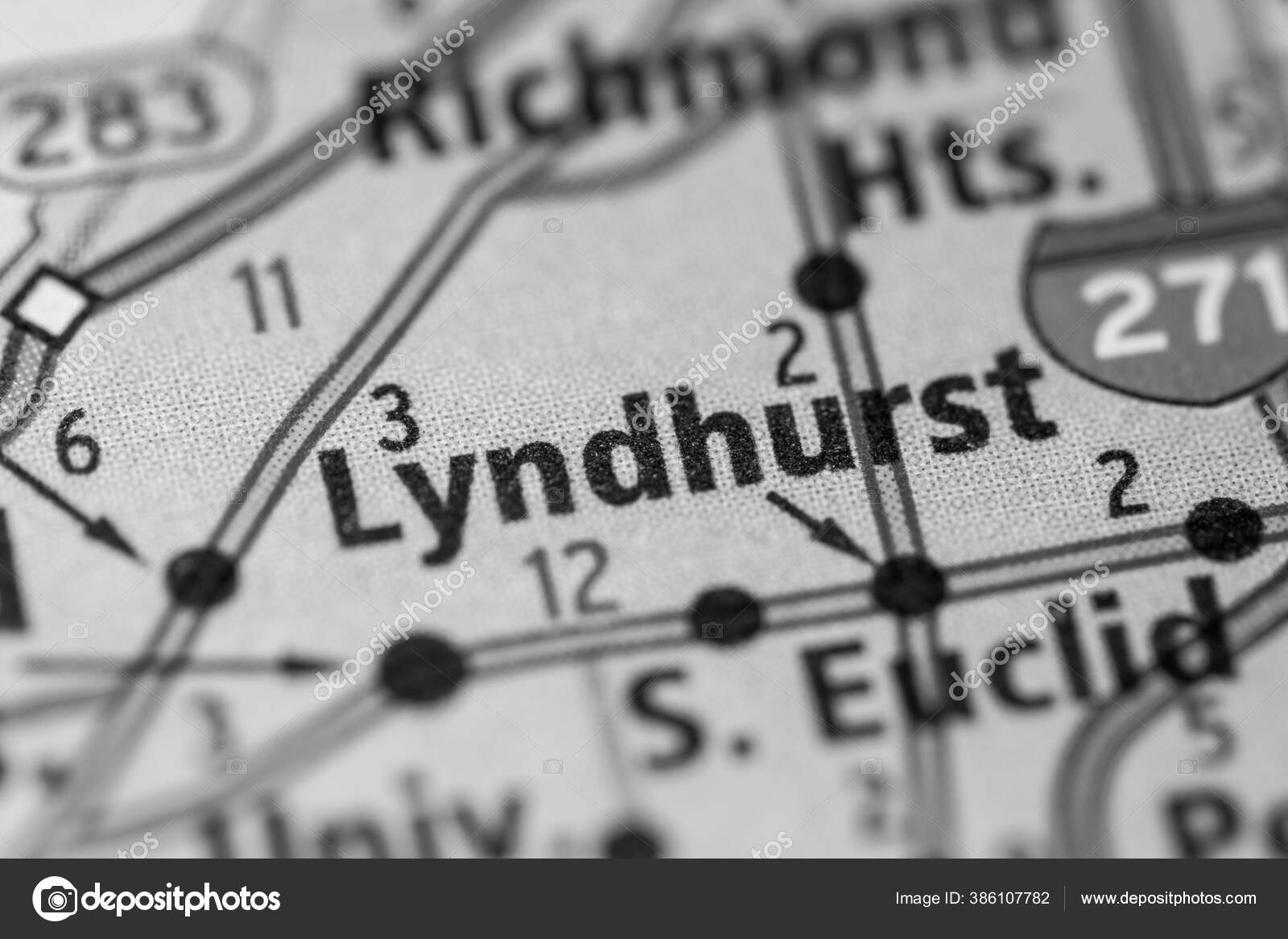 Lyndhurst Ohio Usa Map Stock Photo by ©aliceinwonderland2020 386107782