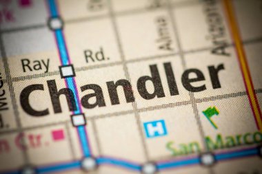Chandler. Arizona. USA map clipart