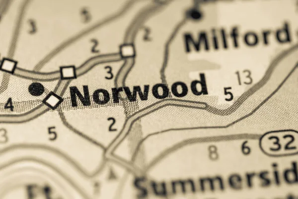 Norwood Ohio Eua Mapa — Fotografia de Stock