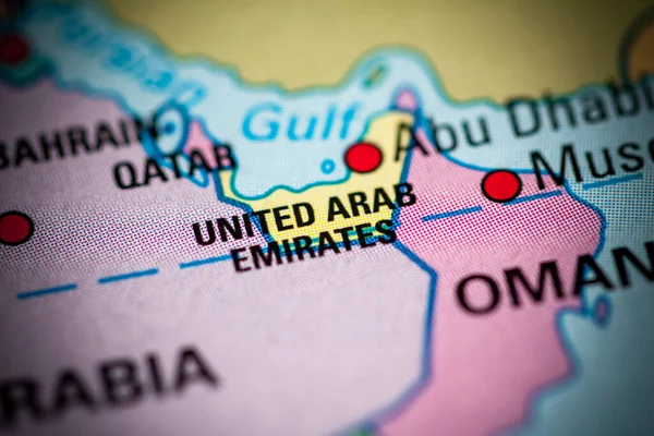 Emiratos Árabes Unidos Geogrphy Concepto Close Shot — Foto de Stock