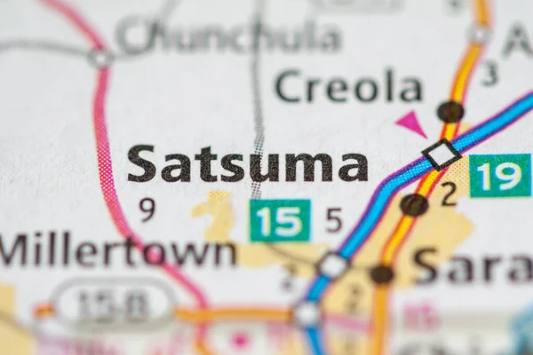 Det Satsuma Det Alabama Usa Karta — Stockfoto