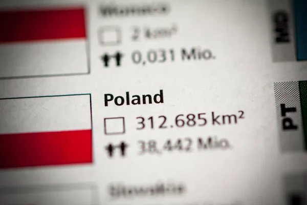 Polsko Geografický Koncept Uzavírá Záběr — Stock fotografie