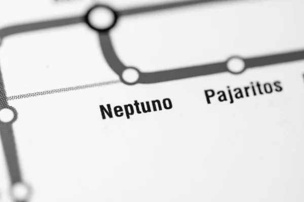 Neptuno Station Santiago Metro Map — Stock Photo, Image