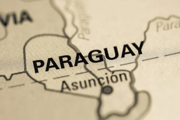 Det Paraguay Geogrphy Koncept Nära Upp Skott — Stockfoto