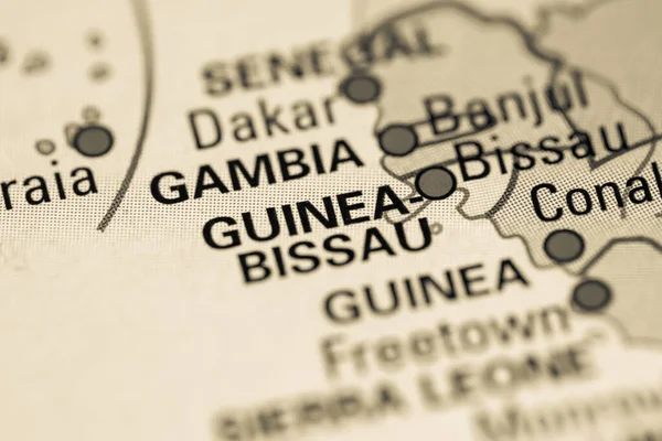 Гвинея Бисау Geogrphy Concept Closed Shot — стоковое фото