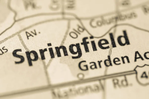 Springfield Ohio Mapa Usa — Stock fotografie