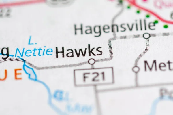 Hawks. Michigan. USA map
