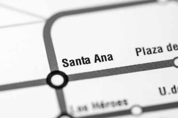 Stanice Santa Ana Mapa Metra Santiago — Stock fotografie