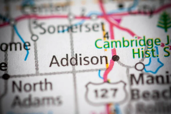 Addison Michigan Eua Mapa — Fotografia de Stock