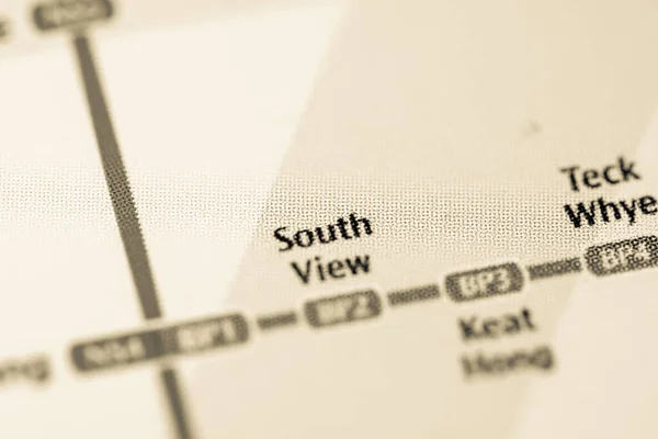 Estación South View Mapa Del Metro Singapur —  Fotos de Stock