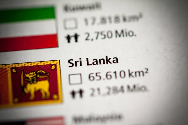 Srí Lanka Geografický Koncept Close Shot — Stock fotografie