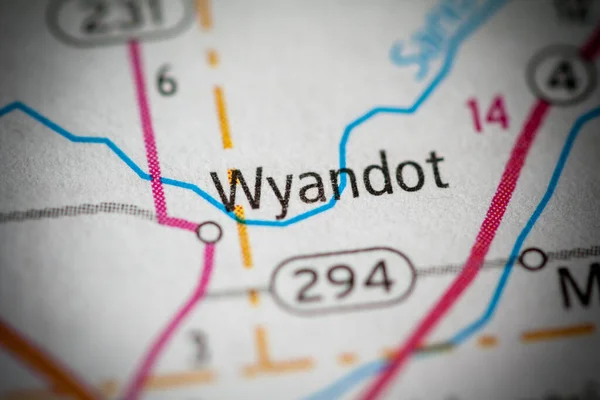 Wyandot Ohio Mapa Usa — Foto de Stock