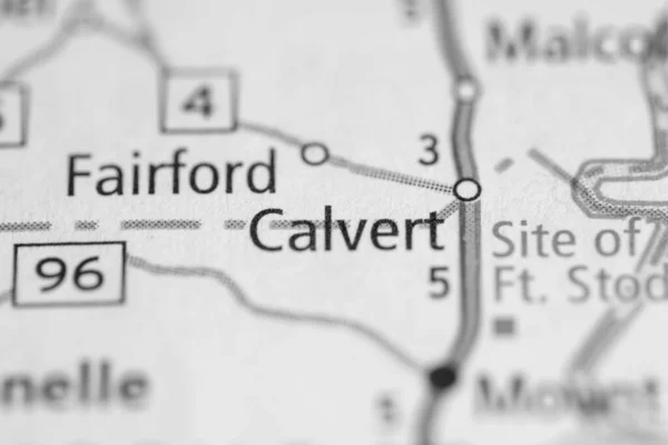 Calvert Alabama Mapa Usa — Foto de Stock