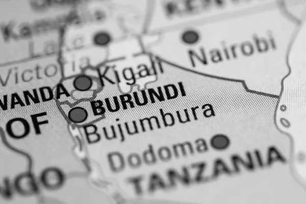 Burundi Geogrphy Concepto Close Shot — Foto de Stock