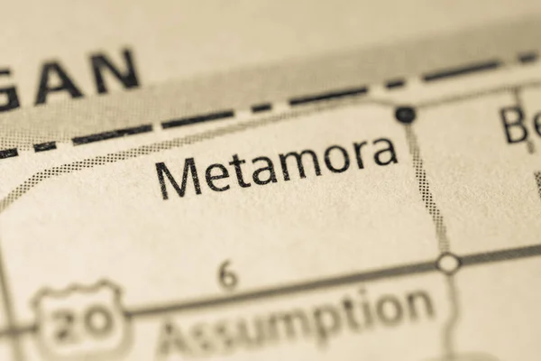 Metamora Ohio Mapa Usa — Foto de Stock