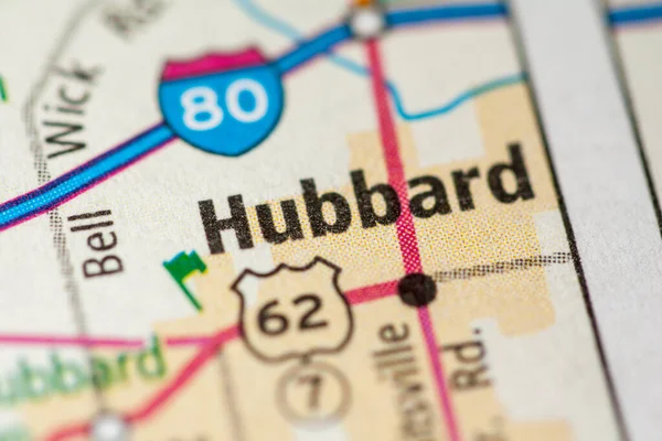 Hubbard Ohio Eua Mapa — Fotografia de Stock