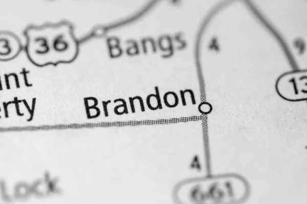 Brandon Ohio Eua Mapa — Fotografia de Stock