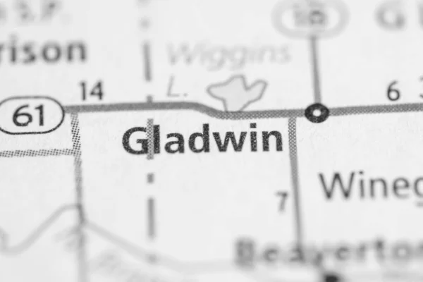 Gladwin Michigan Mapa Usa —  Fotos de Stock