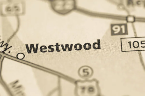 Крупным Планом Карта Вествуда Алабама Сша — стоковое фото
