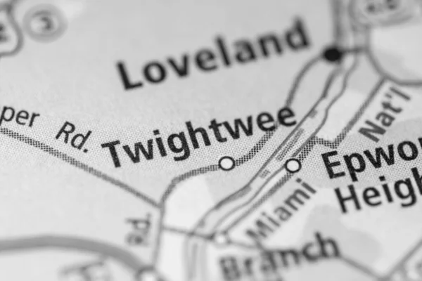 トゥイトゥウィーの地図のクローズアップショット オハイオ州 アメリカ — ストック写真