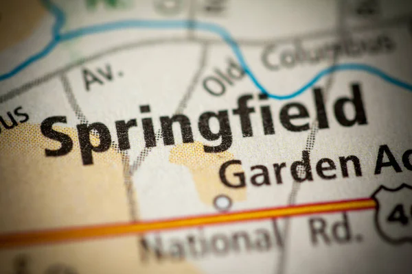 Springfield Ohio Mapa Usa — Stock fotografie