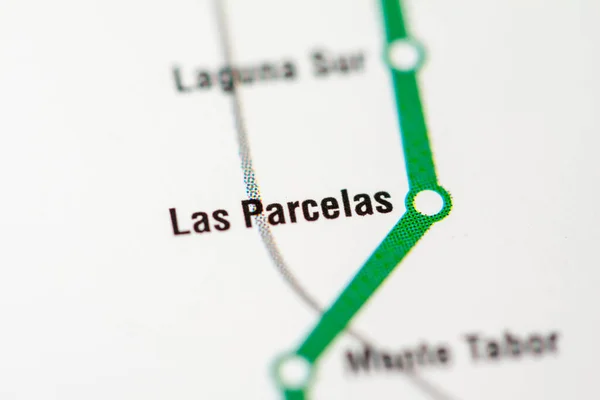 Estação Las Parcelas Mapa Metrô Santiago — Fotografia de Stock