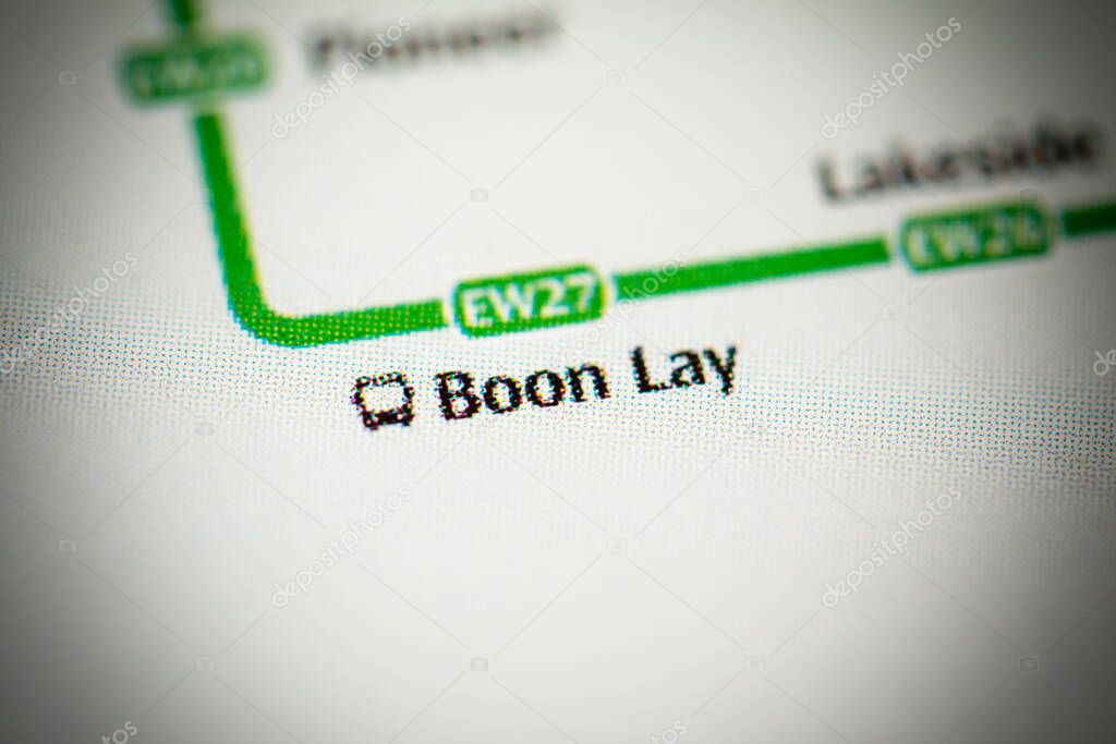 Boon Lay Station. Singapore Metro map.