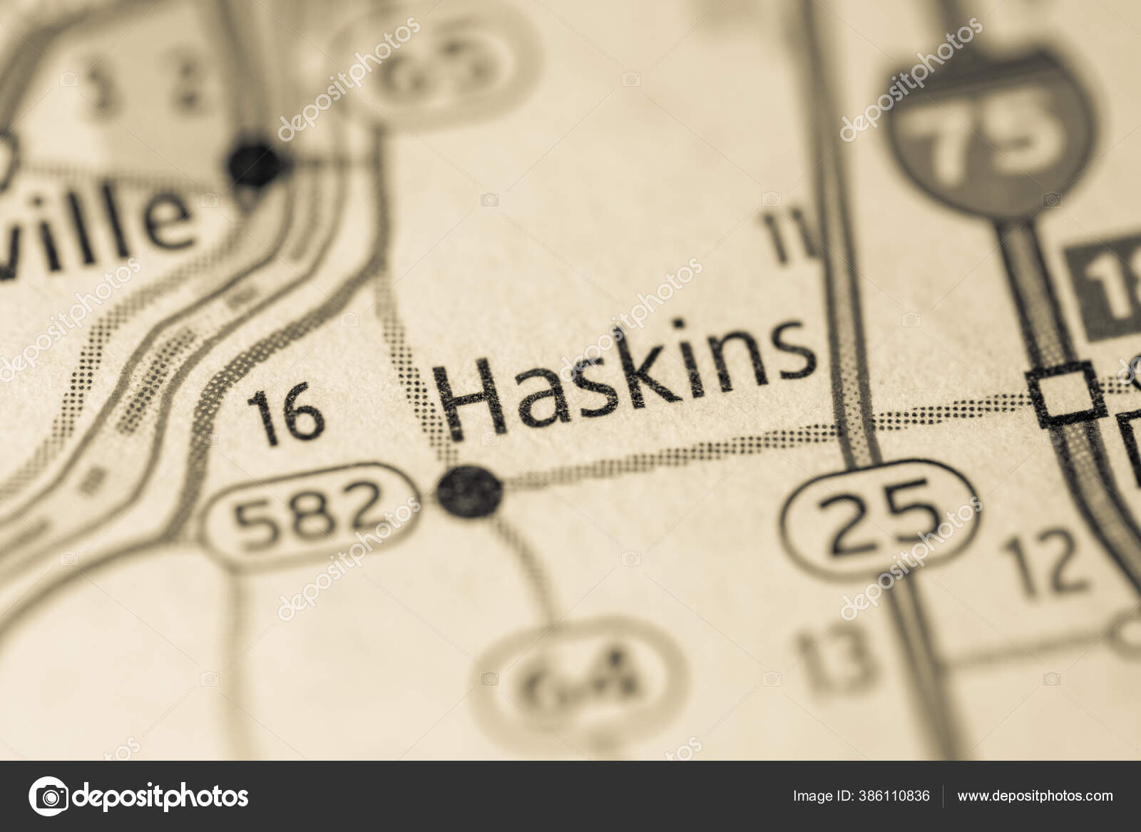 Haskins Ohio Usa Map Stock Photo by ©aliceinwonderland2020 386110836