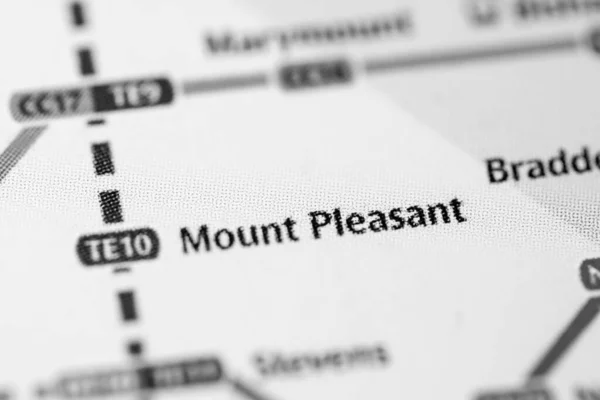 Mount Pleasant Station Singapore Metro Map — Stock Photo, Image