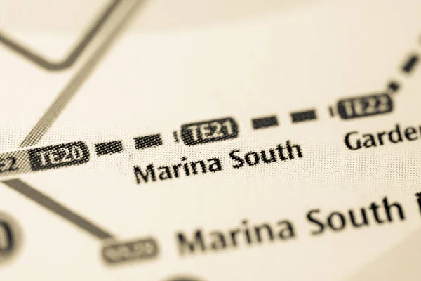 Marina South Station Metrokaart Singapore — Stockfoto