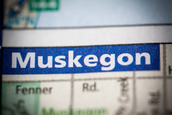 Muskegon 密歇根美国地图 — 图库照片