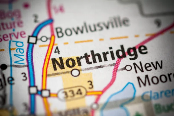 Northridge Ohio Här Usa Karta — Stockfoto