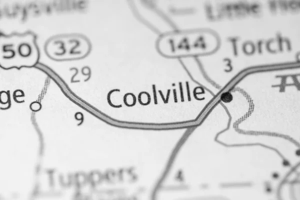 Primer Plano Del Mapa Coolville Ohio Estados Unidos — Foto de Stock
