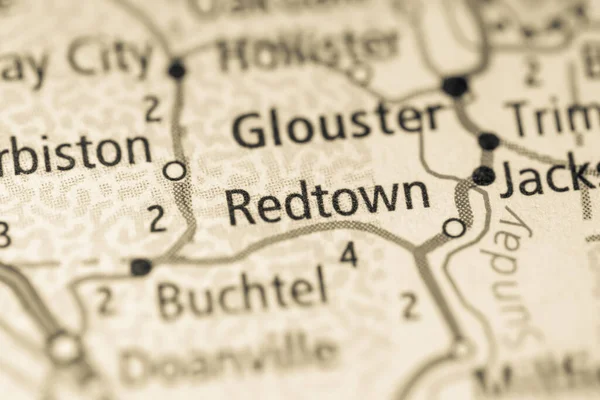 Primer Plano Del Mapa Glouster Ohio Estados Unidos — Foto de Stock