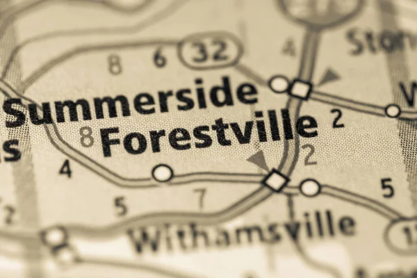 Forestville Ohio Mapa Usa — Foto de Stock