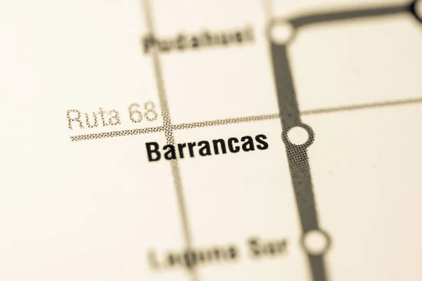 Σταθμός Μπαράνκας Χάρτης Santiago Metro — Φωτογραφία Αρχείου