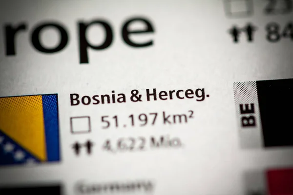 Bosna Hercegovina Geografický Koncept Uzavírá Záběr — Stock fotografie