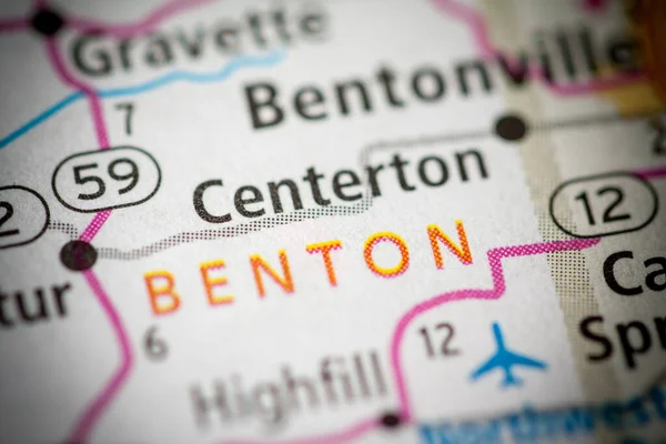 Centerton Arkansas Abd Haritası — Stok fotoğraf