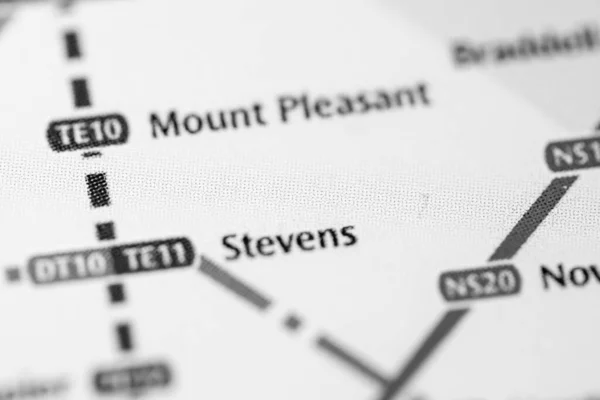 Estación Stevens Mapa Del Metro Singapur —  Fotos de Stock