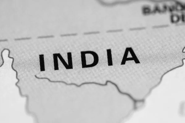 Indien Geogrphy Koncept Nära Upp Skott — Stockfoto