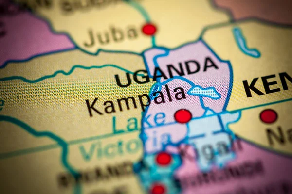 Kampala Uganda Geogrphy Koncept Nära Upp Skott — Stockfoto